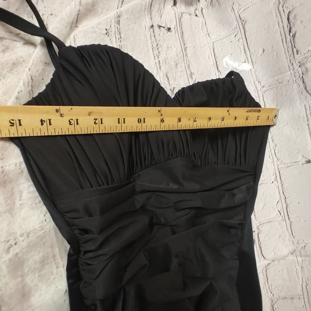 Miraclesuit Swimsuit Black Sanibel V Neck Slimmer One Piece 14 - Picture 8 of 11